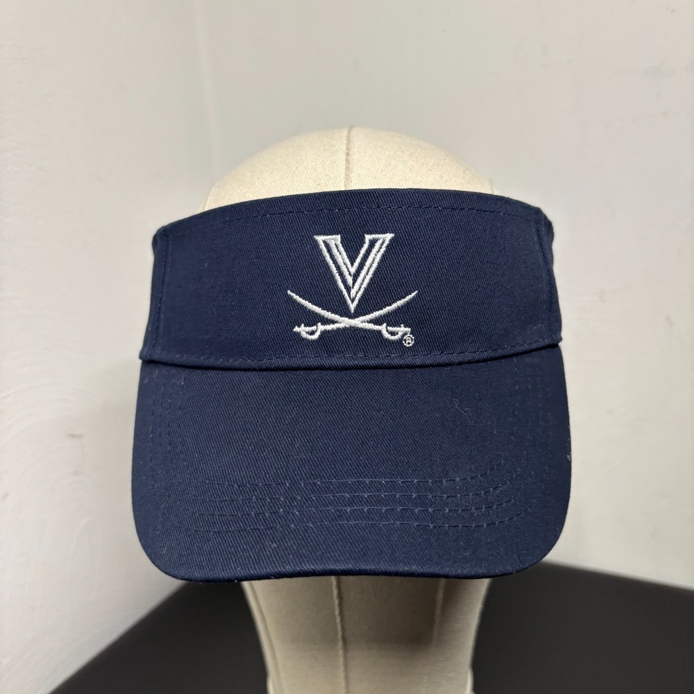 University of Virginia Navy Blue Visor Hat Unisex Adult Adjustable OSFM UVA Cavs